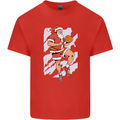 Christmas Basketball Santa Xmas Mens Cotton T-Shirt Tee Top Red
