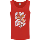 Christmas Basketball Santa Xmas Mens Vest Tank Top Red