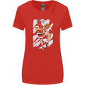 Christmas Basketball Santa Xmas Womens Wider Cut T-Shirt Red