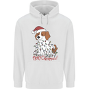 Christmas Beagle Funny Dog Xmas Mens 80% Cotton Hoodie White