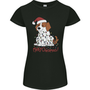 Christmas Beagle Funny Dog Xmas Womens Petite Cut T-Shirt Black