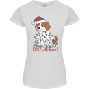 Christmas Beagle Funny Dog Xmas Womens Petite Cut T-Shirt White