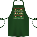 Christmas Bearded Dragon Xmas Reptile Cotton Apron 100% Organic Forest Green