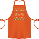 Christmas Bearded Dragon Xmas Reptile Cotton Apron 100% Organic Orange