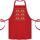 Christmas Bearded Dragon Xmas Reptile Cotton Apron 100% Organic Red