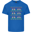 Christmas Bearded Dragon Xmas Reptile Mens Cotton T-Shirt Tee Top Royal Blue