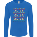 Christmas Bearded Dragon Xmas Reptile Mens Long Sleeve T-Shirt Royal Blue