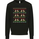Christmas Bearded Dragon Xmas Reptile Mens Sweatshirt Jumper Black