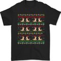 Christmas Bearded Dragon Xmas Reptile Mens T-Shirt 100% Cotton Black