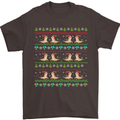Christmas Bearded Dragon Xmas Reptile Mens T-Shirt 100% Cotton Dark Chocolate