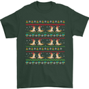 Christmas Bearded Dragon Xmas Reptile Mens T-Shirt 100% Cotton Forest Green