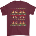 Christmas Bearded Dragon Xmas Reptile Mens T-Shirt 100% Cotton Maroon