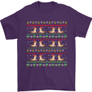 Christmas Bearded Dragon Xmas Reptile Mens T-Shirt 100% Cotton Purple