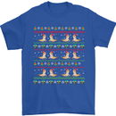 Christmas Bearded Dragon Xmas Reptile Mens T-Shirt 100% Cotton Royal Blue