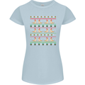 Christmas Bearded Dragon Xmas Reptile Womens Petite Cut T-Shirt Light Blue