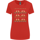 Christmas Bearded Dragon Xmas Reptile Womens Wider Cut T-Shirt Red