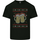 Christmas Beers Funny Xmas Alcohol Drunk Mens Cotton T-Shirt Tee Top Black