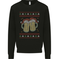 Christmas Beers Funny Xmas Alcohol Drunk Mens Sweatshirt Jumper Black