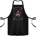Christmas Bigfoot Funny Xmas Cotton Apron 100% Organic Black