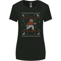 Christmas Bigfoot Funny Xmas Womens Wider Cut T-Shirt Black