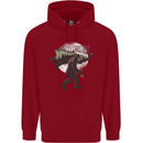 Christmas Bigfoot With an Xmas Tree Childrens Kids Hoodie Red