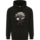 Christmas Bigfoot With an Xmas Tree Mens 80% Cotton Hoodie Black