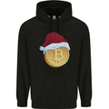 Christmas Bitcoin Wearing a Christmas Hat Crypto Childrens Kids Hoodie Black