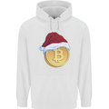 Christmas Bitcoin Wearing a Christmas Hat Crypto Childrens Kids Hoodie White