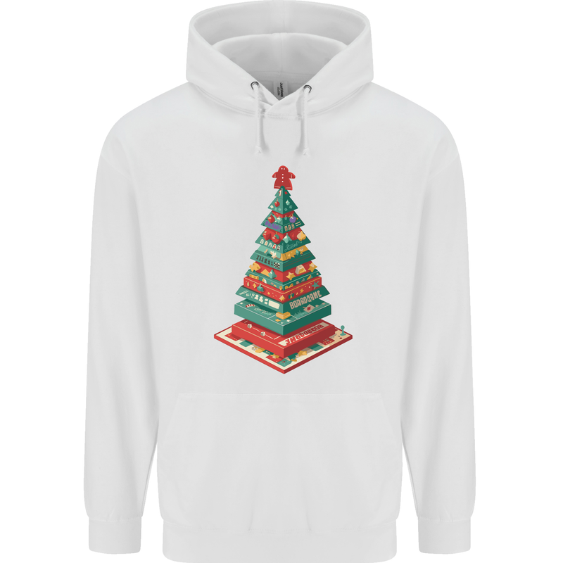Christmas Board Games Xmas Tree Childrens Kids Hoodie White