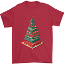Christmas Board Games Xmas Tree Mens T-Shirt 100% Cotton Red