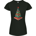 Christmas Board Games Xmas Tree Womens Petite Cut T-Shirt Black