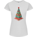Christmas Board Games Xmas Tree Womens Petite Cut T-Shirt White