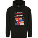 Christmas Books Funny Xmas Reading Bookworm Childrens Kids Hoodie Black
