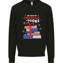 Christmas Books Funny Xmas Reading Bookworm Kids Sweatshirt Jumper Black