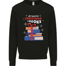 Christmas Books Funny Xmas Reading Bookworm Mens Sweatshirt Jumper Black
