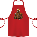 Christmas Boxer Dog Xmas Tree Funny Cotton Apron 100% Organic Red