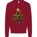 Christmas Boxer Dog Xmas Tree Funny Kids Sweatshirt Jumper Red