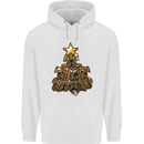 Christmas Boxer Dog Xmas Tree Funny Mens 80% Cotton Hoodie White