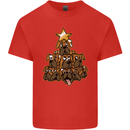 Christmas Boxer Dog Xmas Tree Funny Mens Cotton T-Shirt Tee Top Red