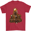 Christmas Boxer Dog Xmas Tree Funny Mens T-Shirt 100% Cotton Red