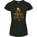 Christmas Boxer Dog Xmas Tree Funny Womens Petite Cut T-Shirt Black