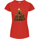 Christmas Boxer Dog Xmas Tree Funny Womens Petite Cut T-Shirt Red