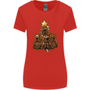 Christmas Boxer Dog Xmas Tree Funny Womens Wider Cut T-Shirt Red