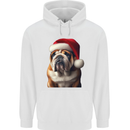 Christmas British Bulldog Union Jack Xmas Dog Childrens Kids Hoodie White