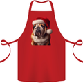 Christmas British Bulldog Union Jack Xmas Dog Cotton Apron 100% Organic Red