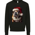 Christmas British Bulldog Union Jack Xmas Dog Mens Sweatshirt Jumper Black