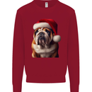 Christmas British Bulldog Union Jack Xmas Dog Mens Sweatshirt Jumper Red