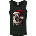 Christmas British Bulldog Union Jack Xmas Dog Mens Vest Tank Top Black