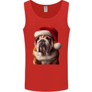 Christmas British Bulldog Union Jack Xmas Dog Mens Vest Tank Top Red