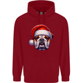 Christmas British Bulldog Xmas Dog Union Jack Childrens Kids Hoodie Red